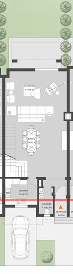Floor plan for townhouse at O West Orascom