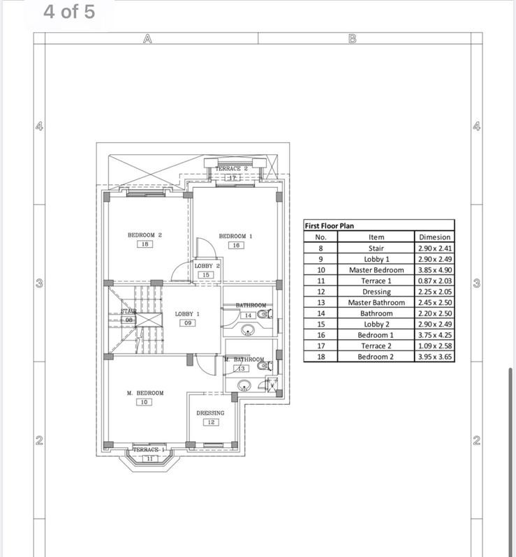 Floor plan for villa at Mountain View 4