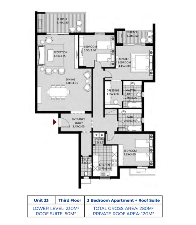 Floor plan for apartment at October Plaza