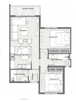 Floor plan for chalet at Summer