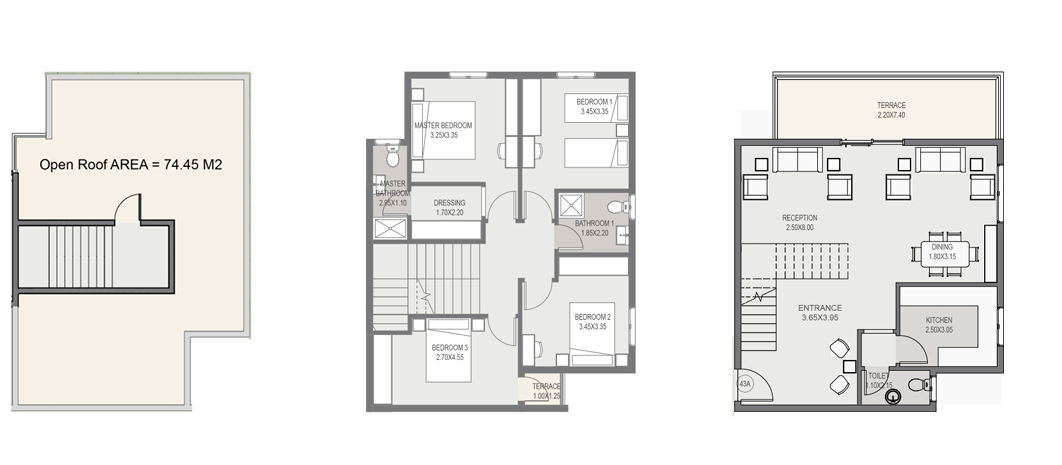 Floor plan for duplex at Sarai