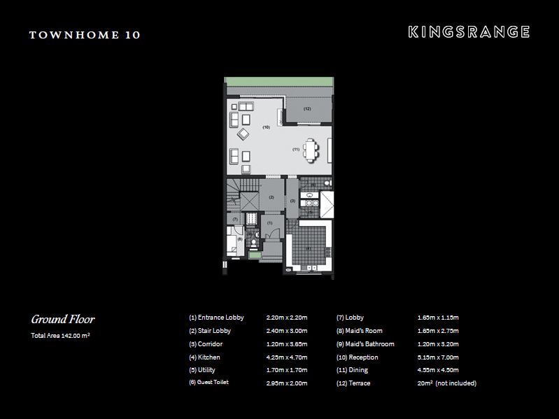 Floor plan for townhouse at New Giza