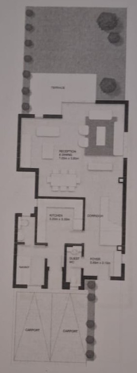 Floor plan for townhouse at VYE SODIC