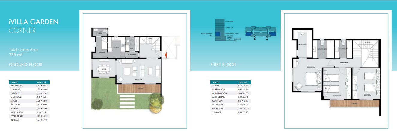 Floor plan for villa at Mountain View ICity New Cairo