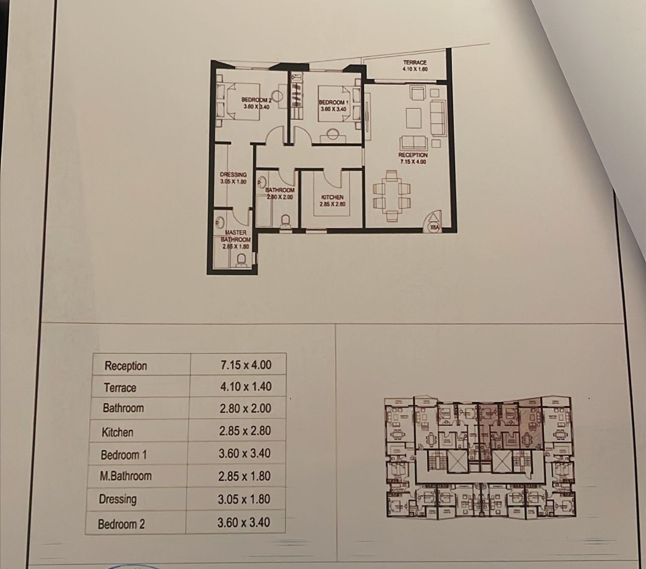 Floor plan for apartment at Taj City