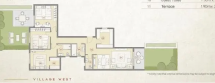 Floor plan for apartment at Village West