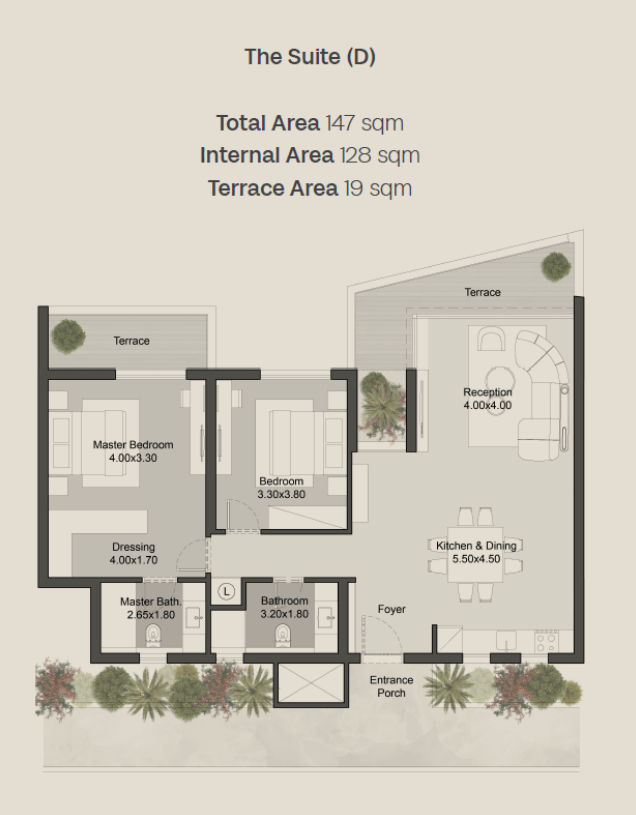 Floor plan for apartment at Hills of One