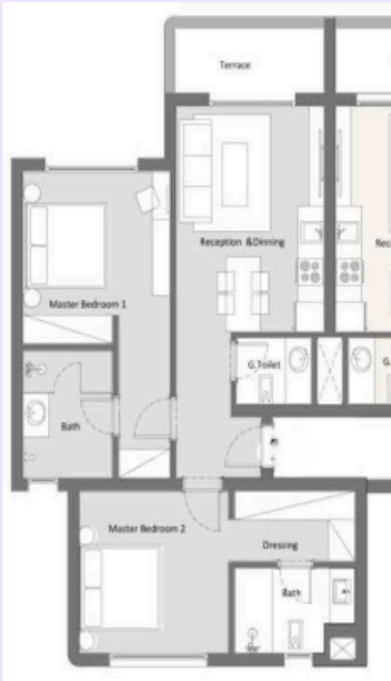 Floor plan for chalet at Hacienda Waters