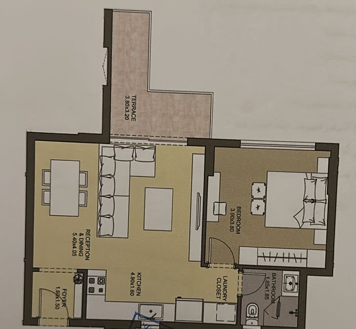 Floor plan for apartment at Entrada