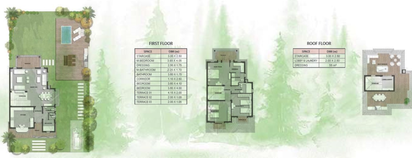 Floor plan for villa at Mountain View iCity October