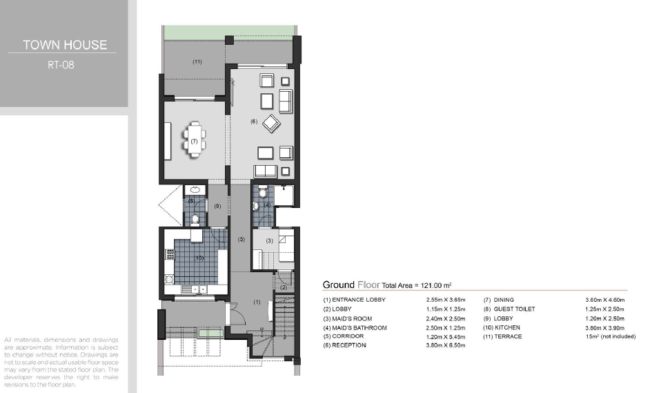 Floor plan for townhouse at New Giza