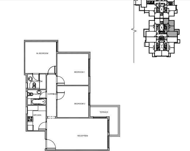 Floor plan for apartment at Mountain View ICity New Cairo