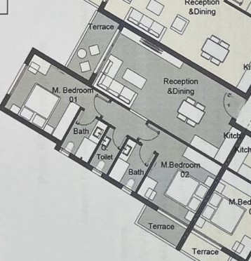 Floor plan for apartment at Badya