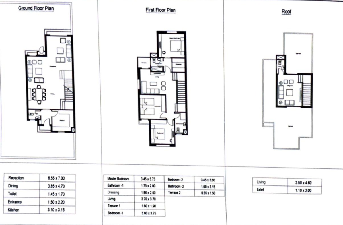 Floor plan for villa at Taj City