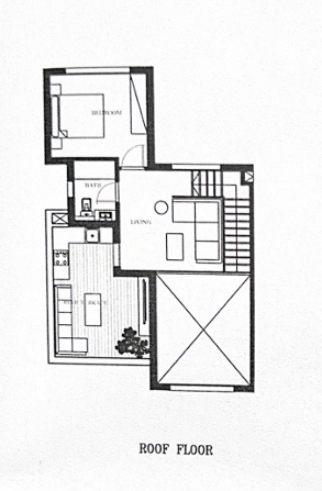 Floor plan for chalet at Plage