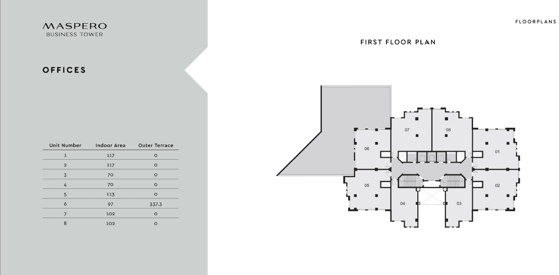 Floor plan for  at Maspero Business Tower