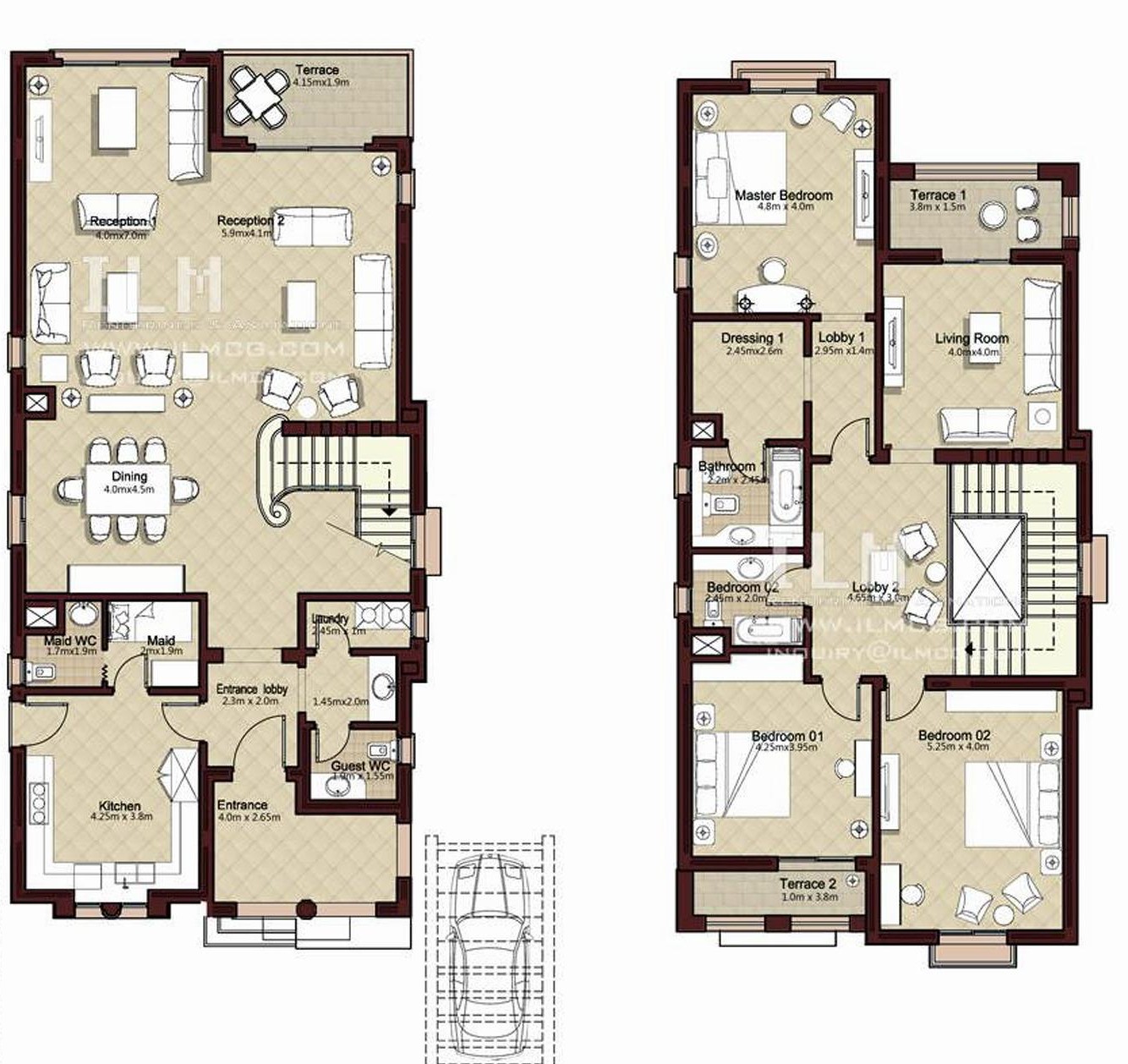 Floor plan for villa at City Gate