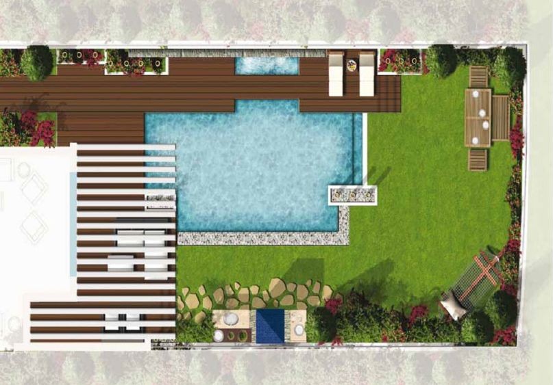 Floor plan for duplex at Mountain View Hyde Park