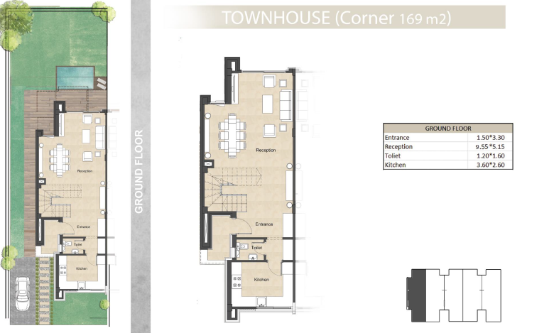 Floor plan for townhouse at Keeva