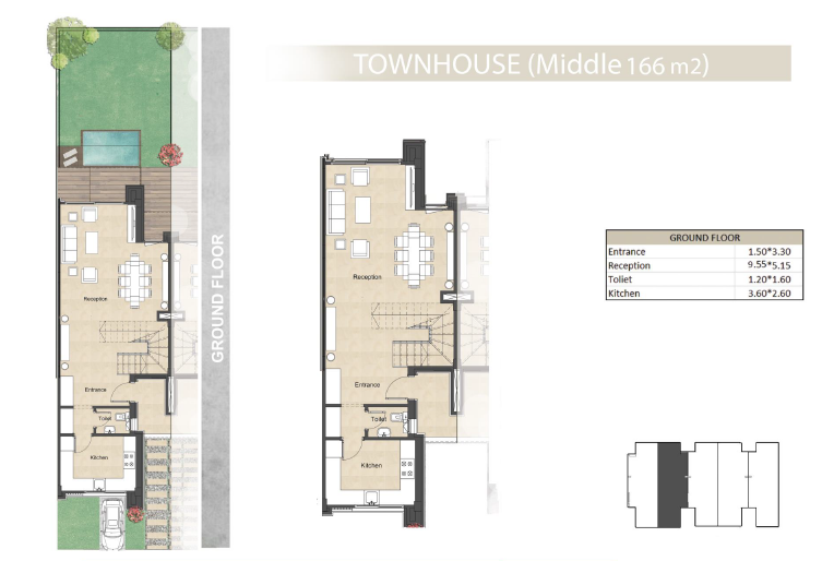 Floor plan for townhouse at Keeva