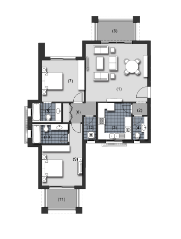 Floor plan for apartment at New Giza