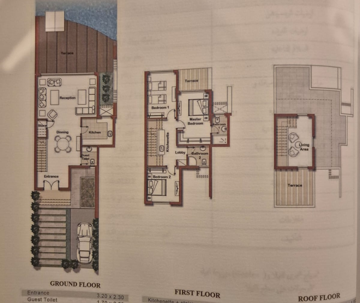 Floor plan for townhouse at Naia Bay
