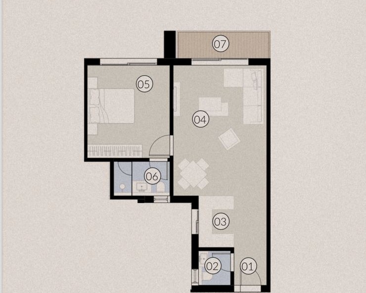 Floor plan for chalet at Silversands