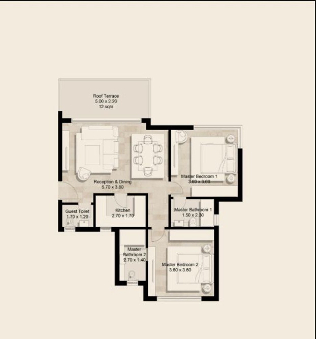 Floor plan for apartment at Garden Lakes