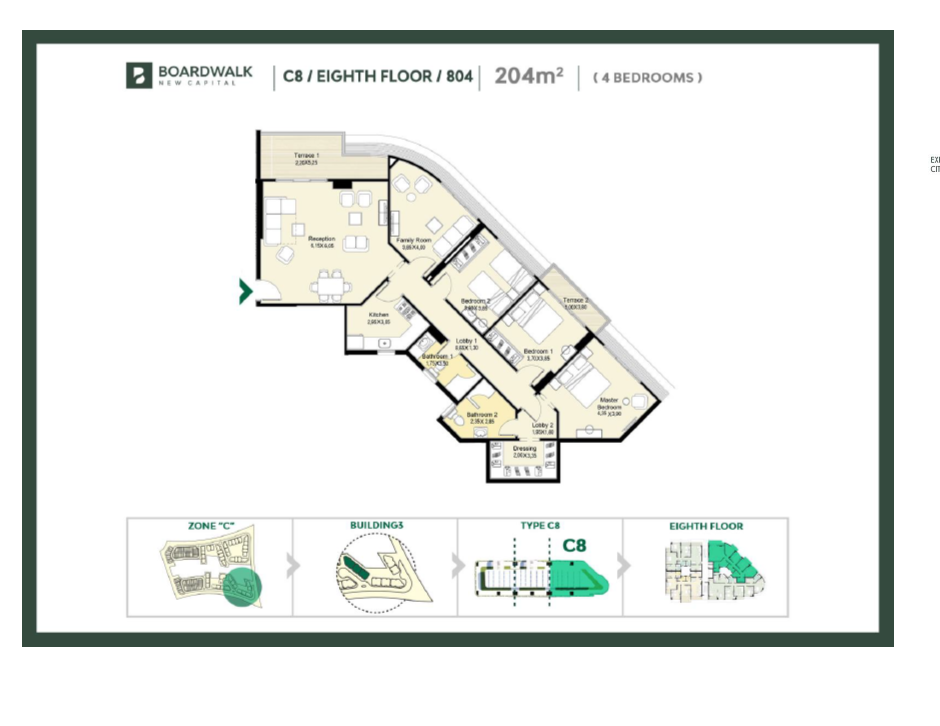 Floor plan for apartment at Boardwalk