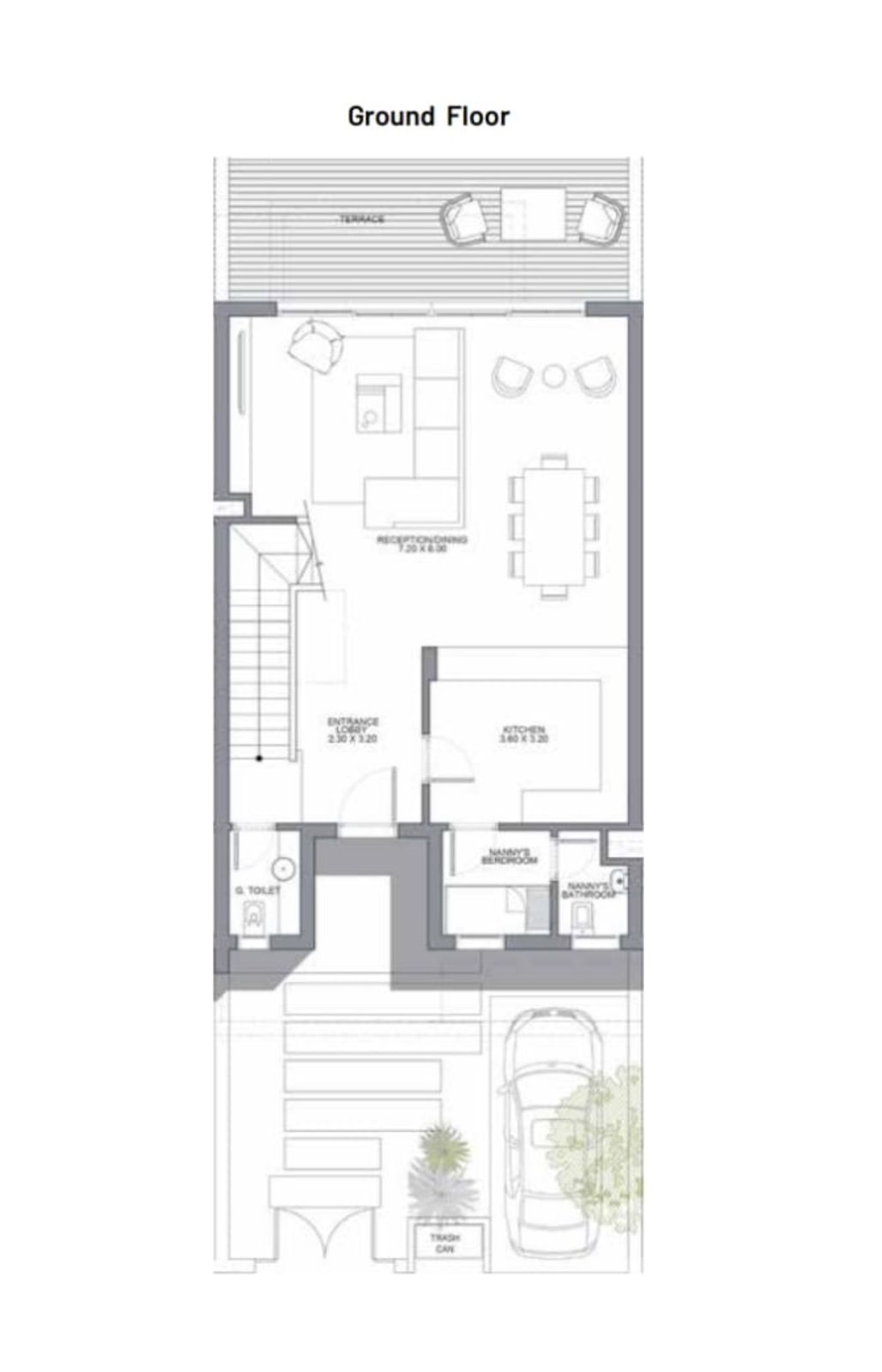 Floor plan for townhouse at June
