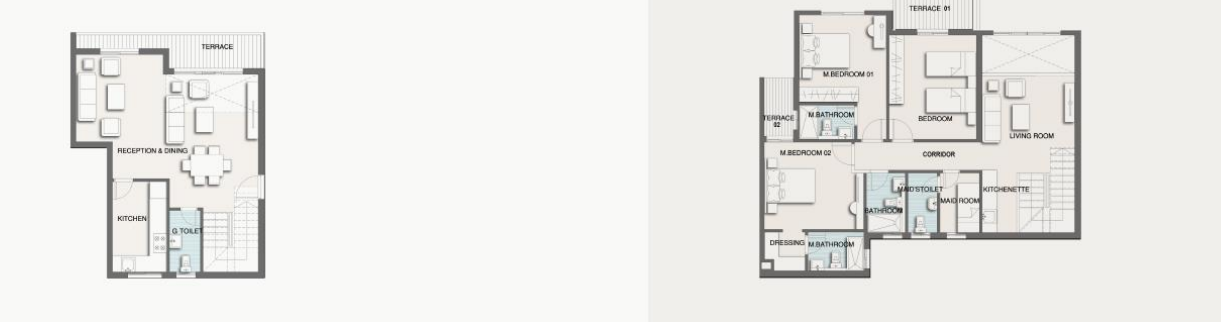 Floor plan for duplex at Telal East
