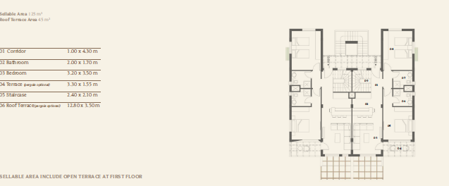 Floor plan for duplex at El Masyaf