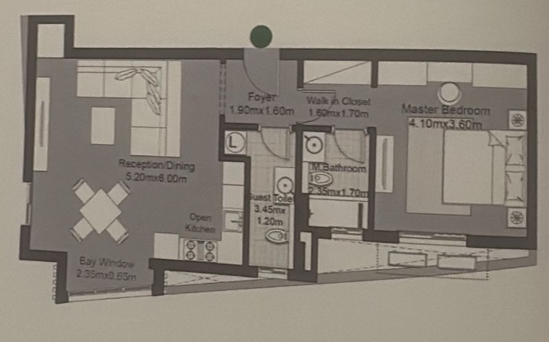 Floor plan for apartment at V Residences By Villette
