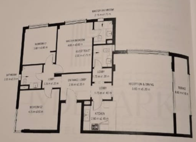 Floor plan for apartment at Garden Lakes