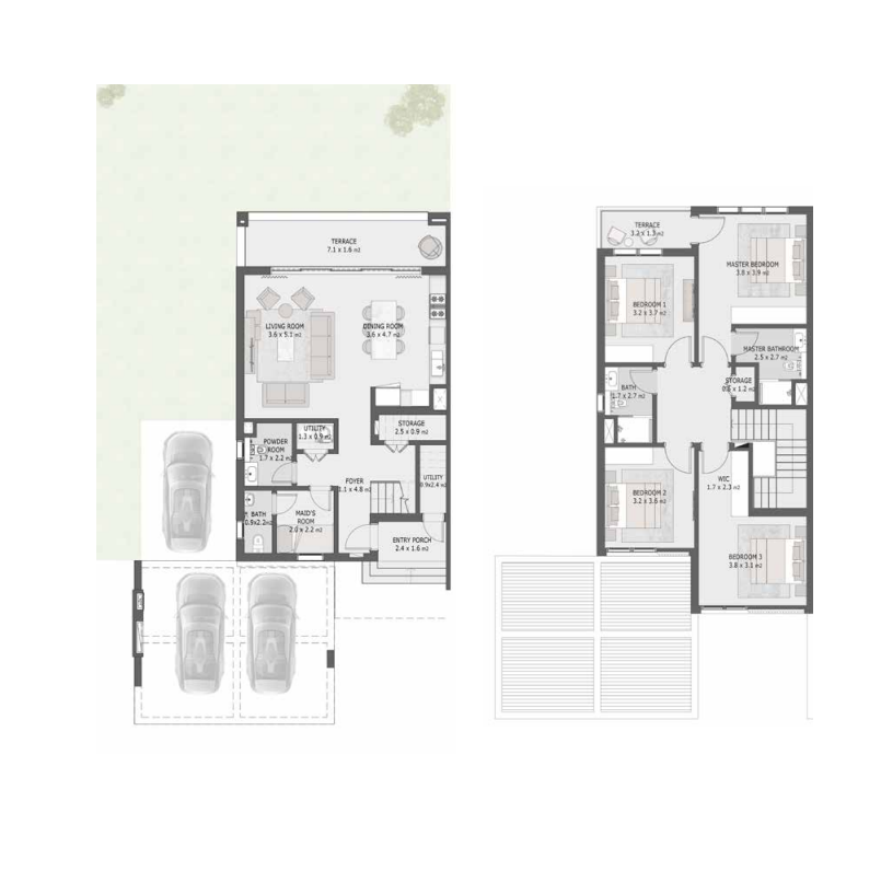 Floor plan for townhouse at Soul