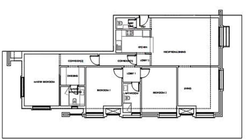 Floor plan for apartment at Parklane