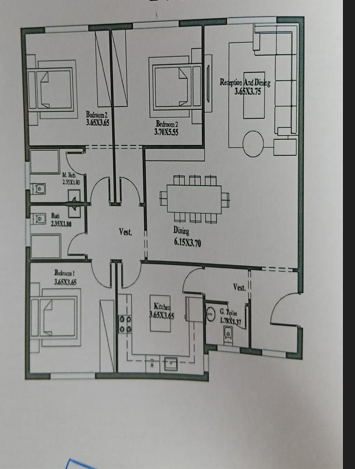 Floor plan for apartment at Jazebeya