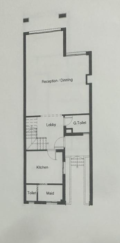 Floor plan for townhouse at Telal East