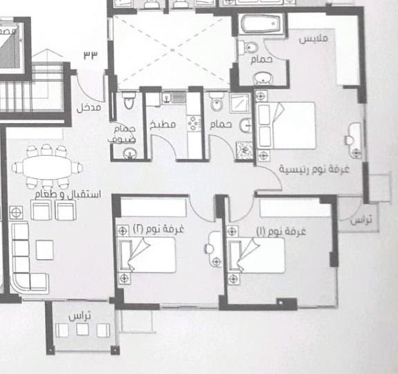 Floor plan for apartment at Madinaty