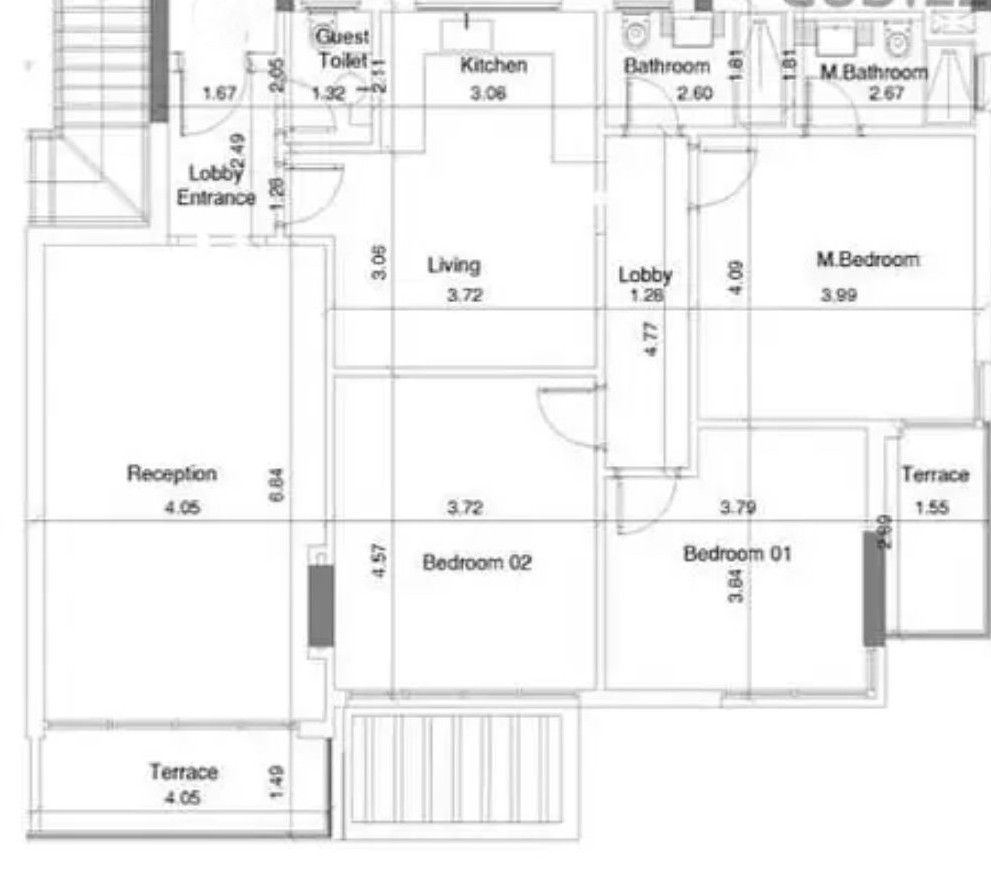 Floor plan for apartment at Scene 7