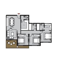 Floor plan for apartment at Nest