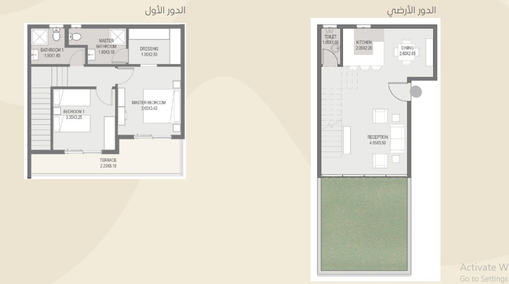 Floor plan for duplex at Sarai