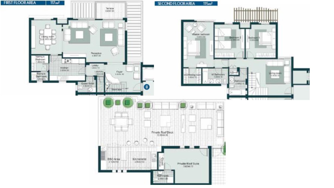 Floor plan for duplex at Eastown Residence