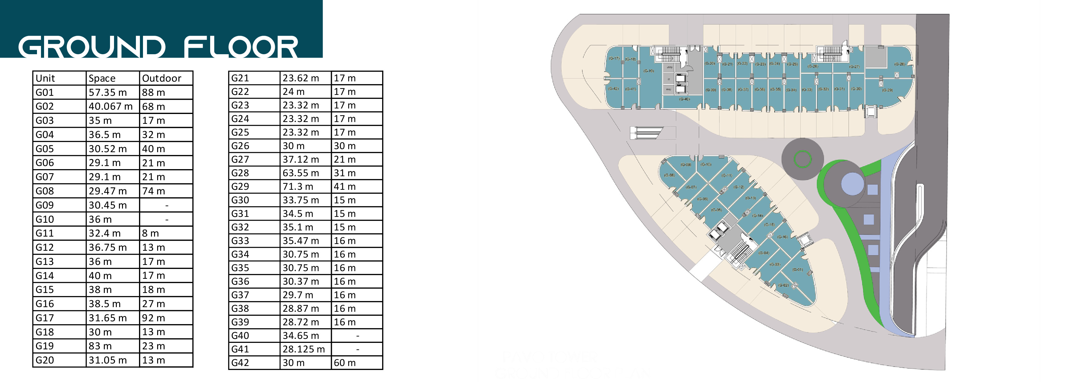 Floor plan for  at Pavo Tower