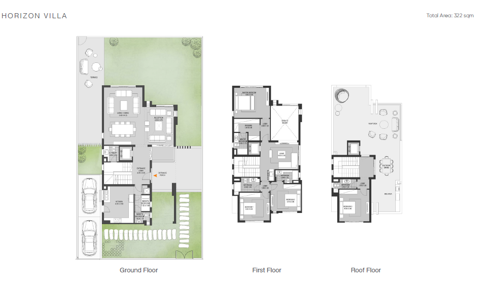 Floor plan for villa at O West Orascom
