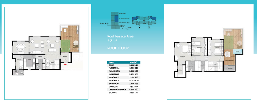 Floor plan for duplex at Lagoon Beach Park Mountain View I City New Cairo