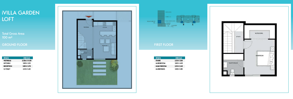 Floor plan for duplex at Lagoon Beach Park Mountain View I City New Cairo