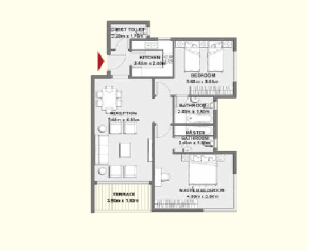 Floor plan for apartment at Il Bosco New Capital