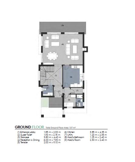 Floor plan for villa at New Giza