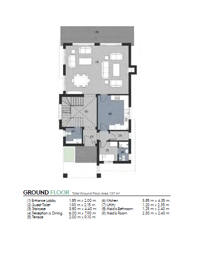 Floor plan for villa at New Giza